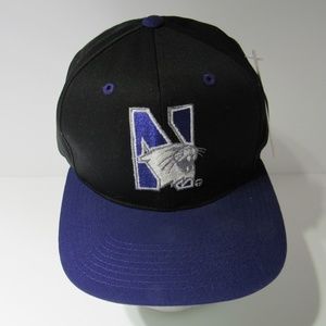 VTG 90s NCAA Northwestern Wildcats Snapback Hat
